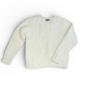 Banana Republic Women’s Cream Italian Wool Alpaca Crew Neck Sweater Sz L Luxury